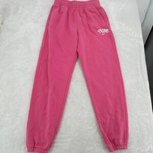 Nike Sportswear Fleece Pink Soft Fleece Jogger Sweatpants Youth Size Large 12-14